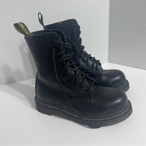 Doc Dr. Martens 1919 Sz 4 Men 5 Womens Leather Steel Toe Air Wair Boots